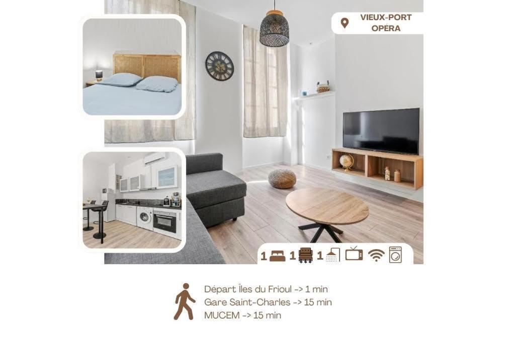 Spacieux T2 Vieux Port Opera Marseille Kültér fotó